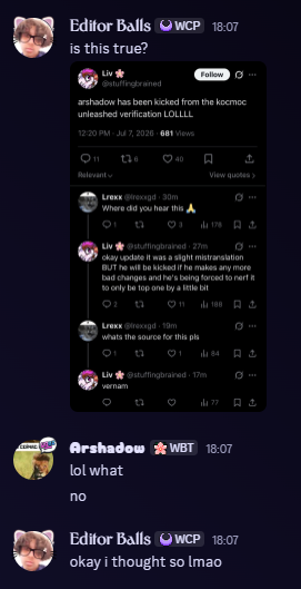 lumiwith1i's tweet photo. @stuffingbrained good to know bro https://t.co/XQfZIlDXAC