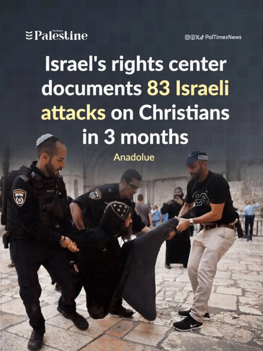 SDGMasterglass's tweet photo. corkhcw: lsrael's Religious Freedom Data Center (RFDC) documented 83 Israeli attacks on Christians between April and June across the occupied territories, with most attacks occurring in occupied Jerusalem.

According to the report, many of the attacks took place in the Old City https://t.co/XRGWAHgUva