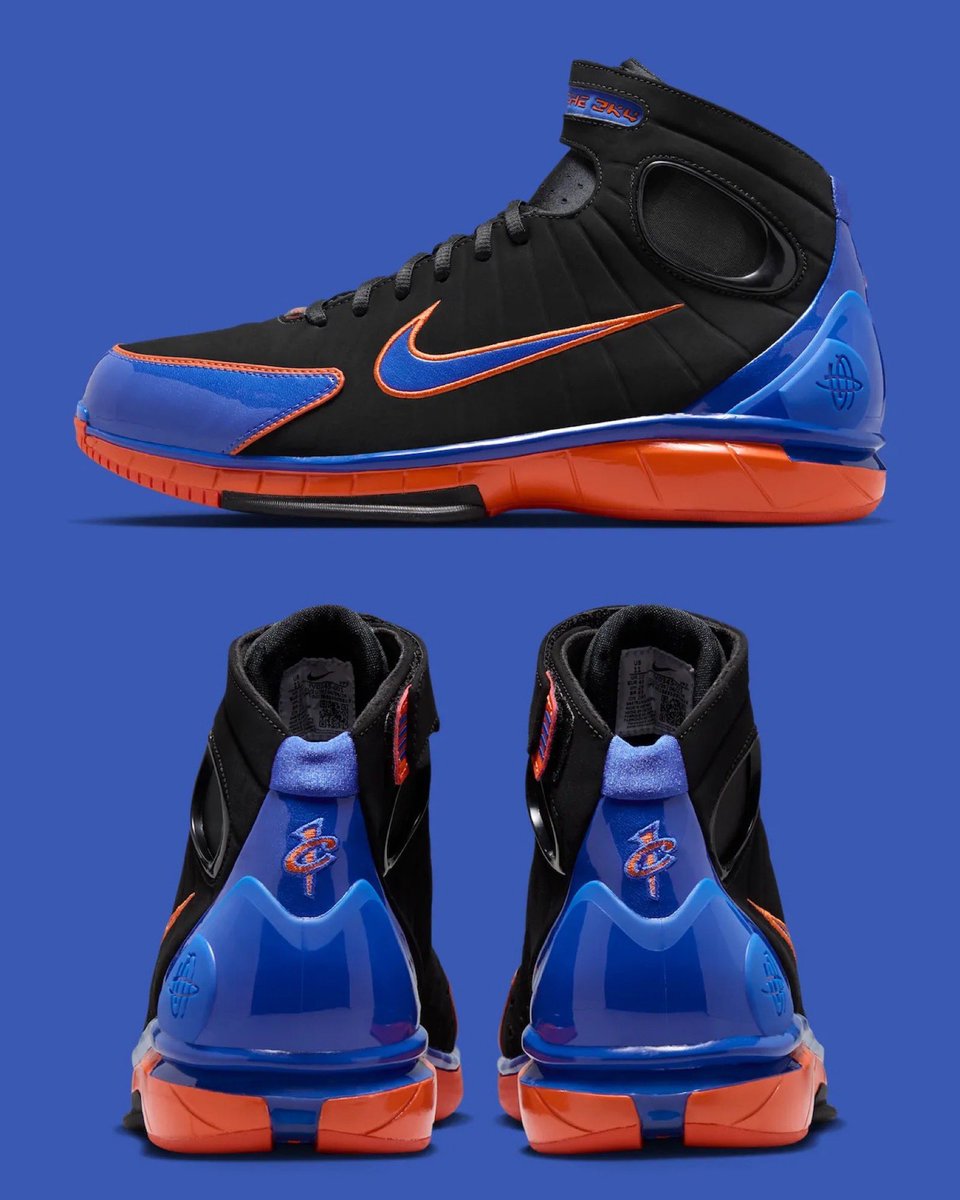 JustFreshKicks's tweet photo. Penny Hardaway’s Nike Air Zoom Huarache 2K4 “Knicks” PE 🟠🔵

• September 11th
• $200 https://t.co/2k7cA3JaPM