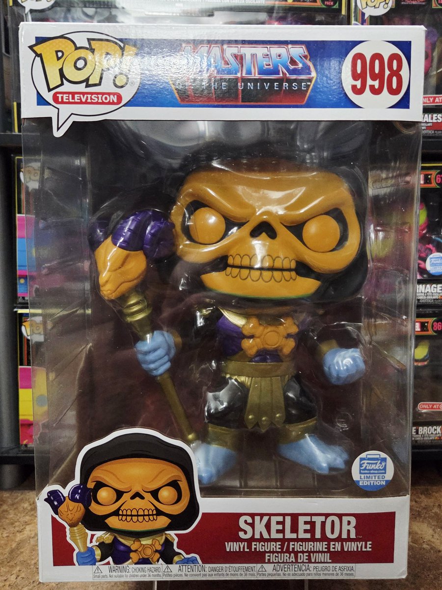 ironman2691's tweet photo. Mail call📬!! Finally got the Funko Exclusive 10" Skeletor. Only one im missing now besides Freddy as Skeletor is the Fusion Skeletor. He ll be a pick up soon!! #FunkoPop #FunkoFam #MastersoftheUniverse #Skeletor https://t.co/ErhfWgV7i8
