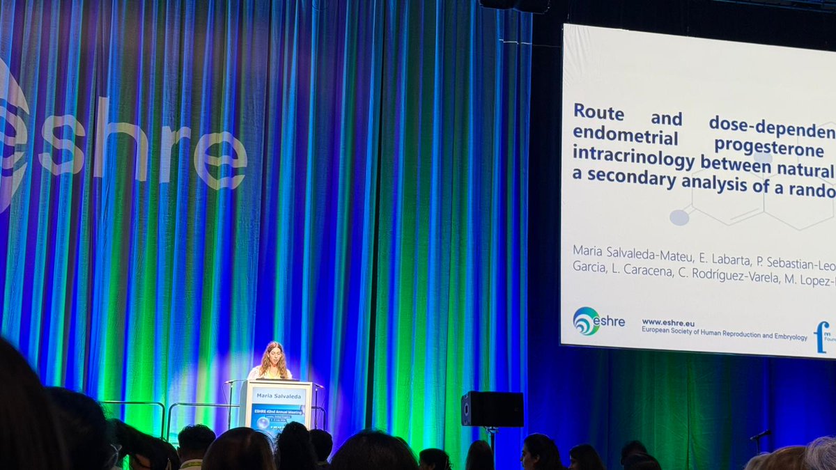 IVIclinics's tweet photo. Does the route and dose of progesterone influence endometrial intracrinology?
Dr. María Salvaleda presents new evidence comparing natural and artificial cycles at #ESHRE2026.

#IVIatESHRE @eshre https://t.co/kzt8ebPiBP