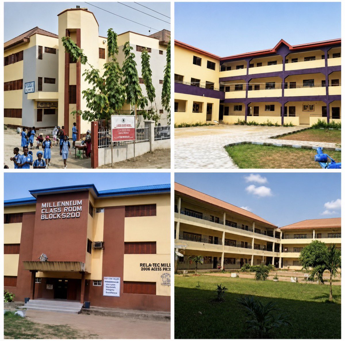 osazenoo's tweet photo. Millennium Schools Built by Governor Tinubu after returning missionary schools to the churches.

Obi copied him and return missionary schools but instead of building public schools for all, he dashed N6 billion state funds to those church to buy their votes. He didn’t build a single classroom.