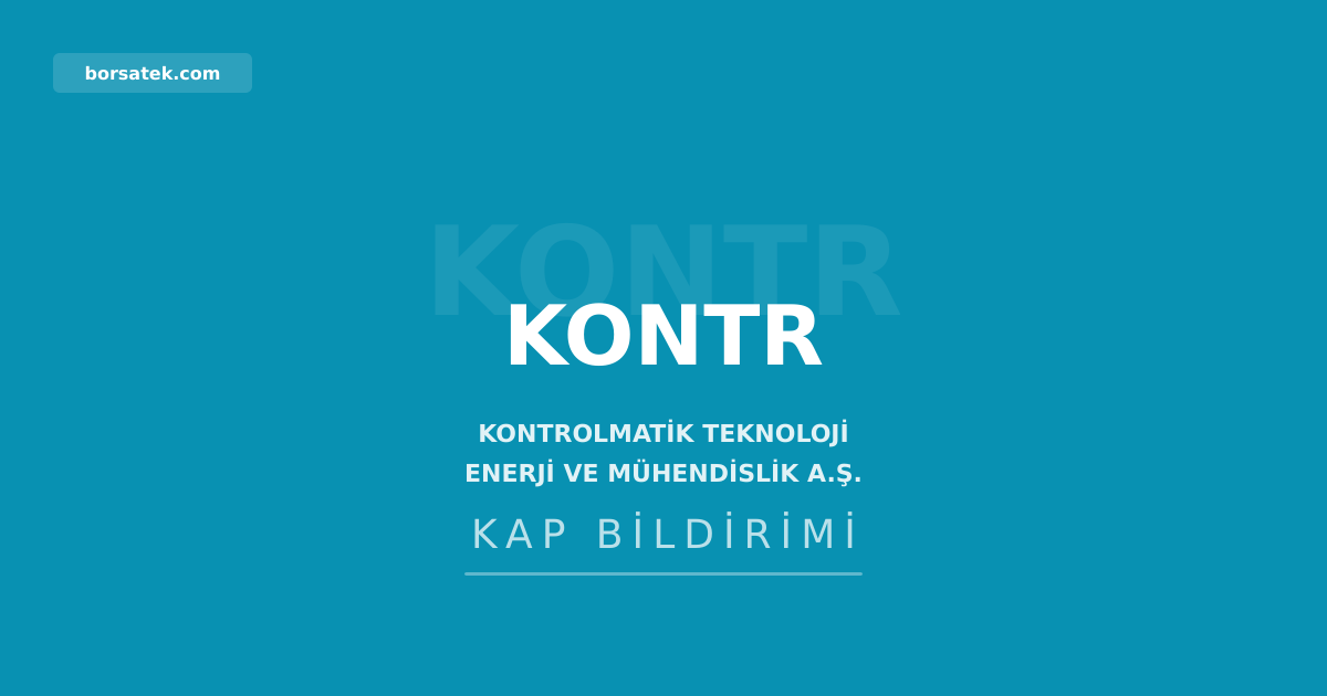 Borsatek's tweet photo. Kontrolmatik Teknoloji'nin 2025 yılı olağan genel kurul toplantısı gerçekleşti: #KONTR #KontrolmatikTeknoloji İşte ayrıntılar... https://t.co/6vMZ6NhOky https://t.co/wDtRUUp66e