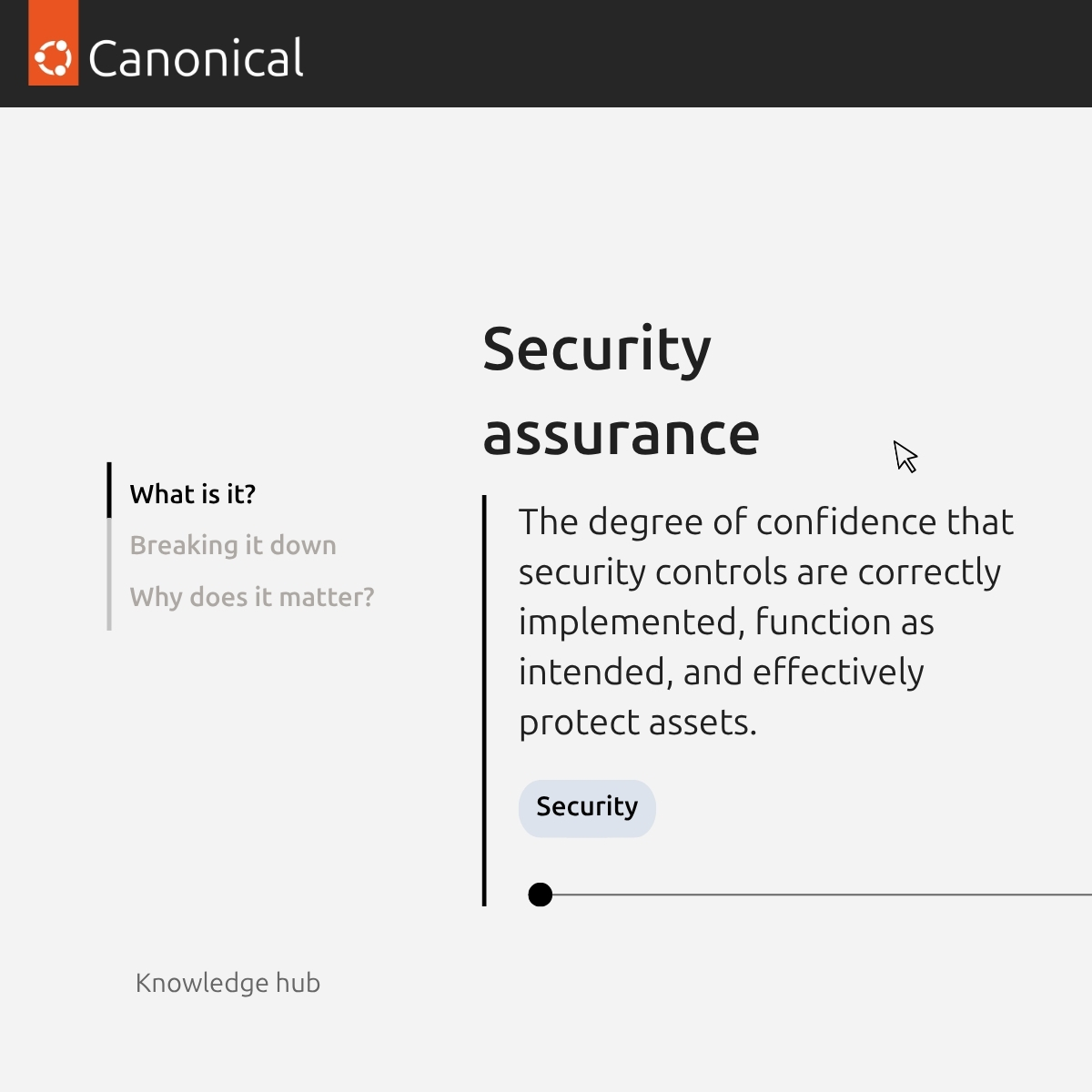 Canonical's tweet photo. Security implementation is incomplete without proper validation.

Security assurance is what turns good practices into auditable evidence - the standard enterprises need to meet regulatory requirements. 

Read the full breakdown on @Canonical’s knowledge hub page: https://t.co/GdHlksZUxj