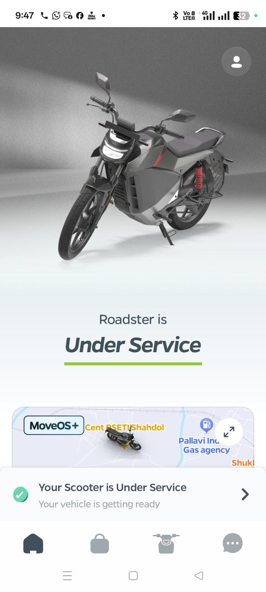 prakashmishradc's tweet photo. Hey @TVSMotor @bajajauto_ltd @AtherEnergy, look at the nightmare of owning an @OlaElectric Roadster X in Shahdol, MP. For 15 days they show "Under Repair" in the app, but zero ground service! My money is completely wasted. Prospective EV buyers,beware of this fraud! @NikhilChawla https://t.co/8P6tg6ak3F