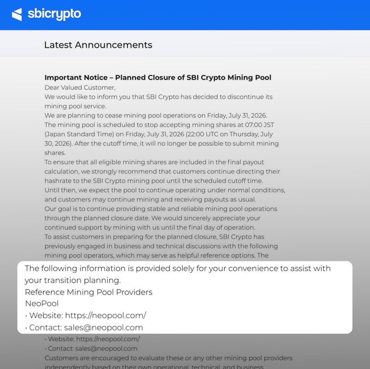 Neopool | BTC Mining Pool tweet media