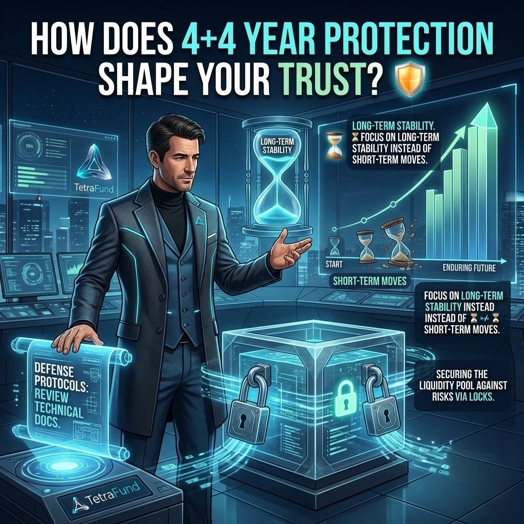Tetra_Fund's tweet photo. 🛡️ How does 4+4 year protection shape your trust?
🔒 Securing the liquidity pool against risks via locks.
⏳ Focus on long-term stability instead of short-term moves.
💎 Review defense protocols in our technical docs.
#SecurityFirst #LiquidityLock #SAFU https://t.co/zejaphe4SE