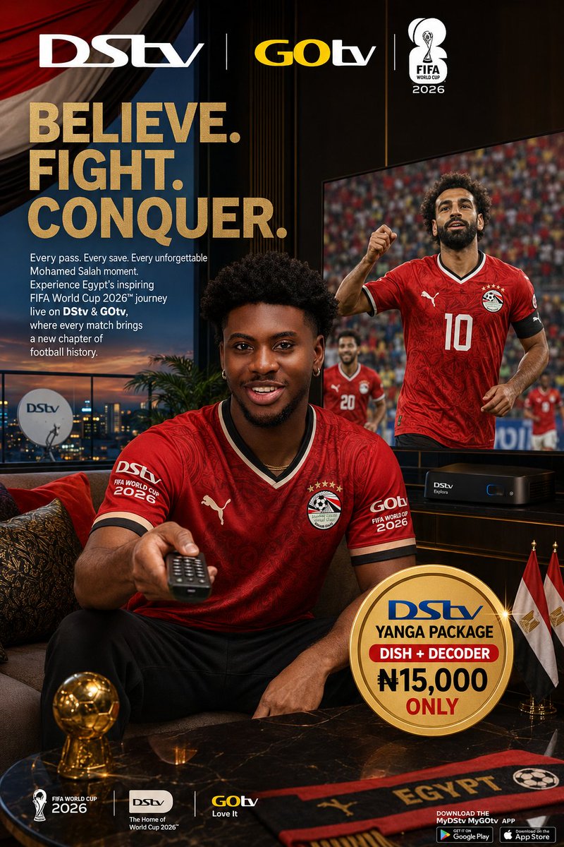 Ifeoma_sinachi's tweet photo. 🇪🇬 Argentina 0–2 Egypt 🇦🇷

LIVE on DStv Yanga.
Everything Can Wait. The FIFA World Cup 26 Can't.

#DStvFIFAWorldCup2026 #FIFAWorldCup #KoyinSanusi https://t.co/VuqT2gCjzX