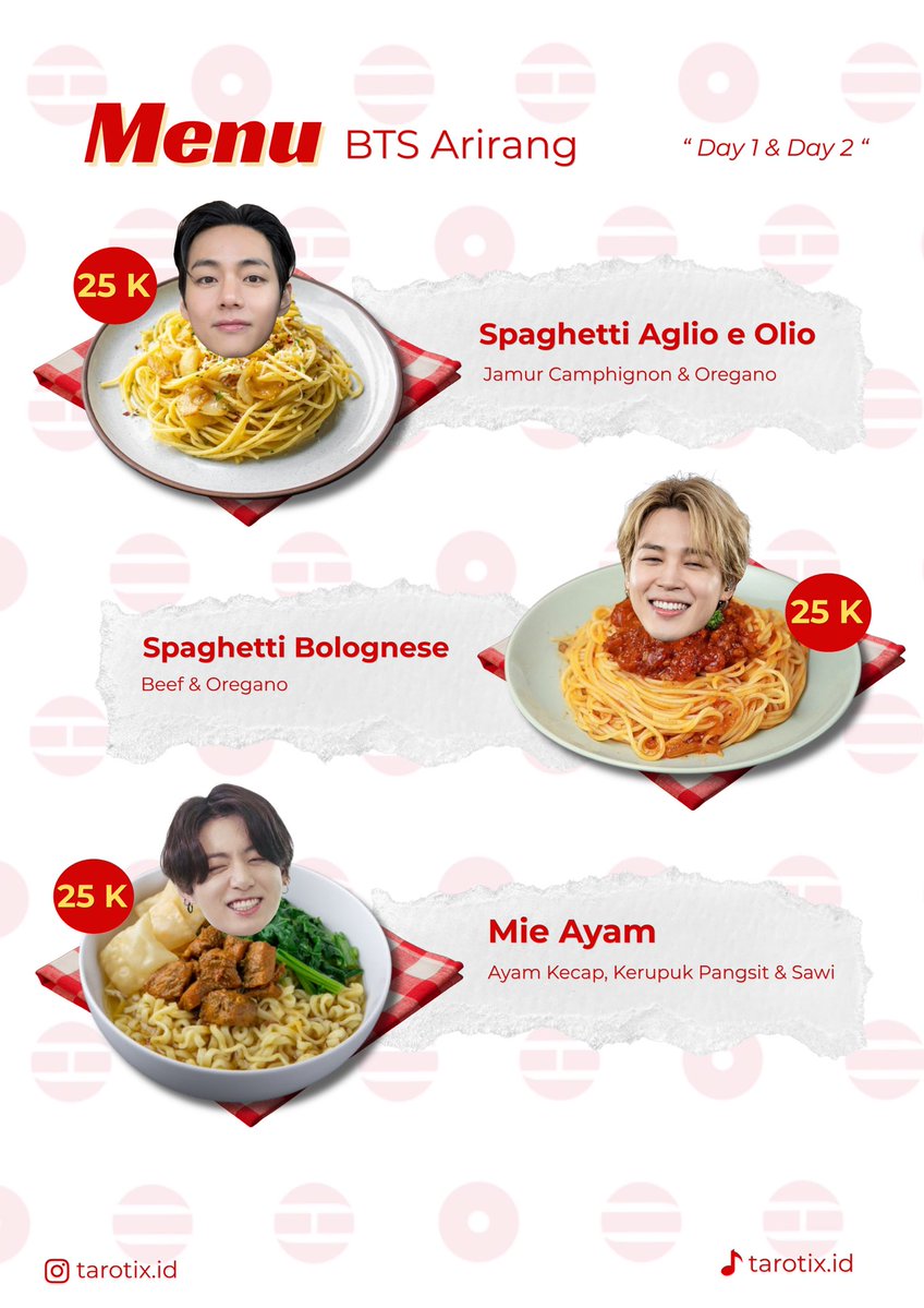 tarotix_id's tweet photo. help! 
🚨rt&amp;share temen timunku 🙇‍♀️🤍

aku open PO lunch BTS ARIRANG in JKT DAY 1&amp;2 YAA!!

🎁 free : alat makan &amp; freebies
📍 lokasi: TBA (GBK area)

🖇 link pemesanan 
https://t.co/ld3BPvtgac

🖇 WA grup 
https://t.co/19xQ6PsOI3

tags. wtb wts
#BTS #BTS_ARIRANG #BTS_WORLD https://t.co/Ae1ymqtEvn