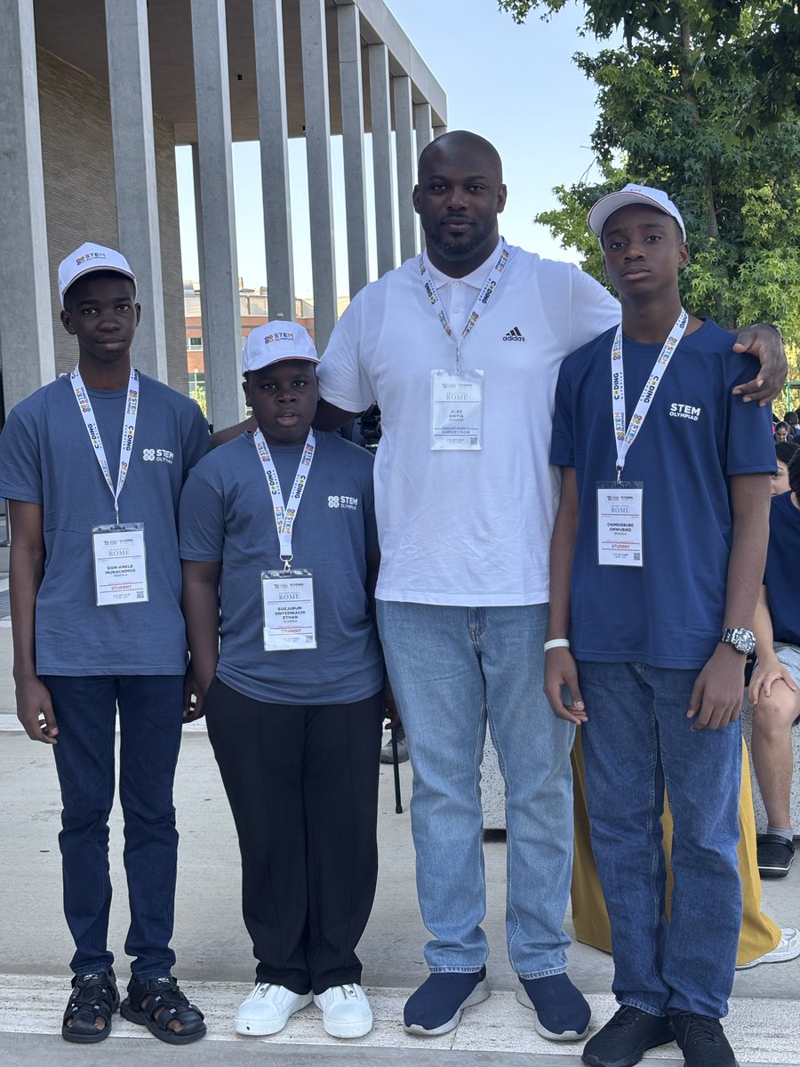 EmenikeUmoke's tweet photo. Good News! 

Meet the three wise men from the East that represented Nigeria in the ongoing International STEM Olympiad competition in Rome, Italy.

I'm very glad to announce with that they won gold in the competition. They beat every candidates from the 154 countries of the World https://t.co/anbHyOyWKB