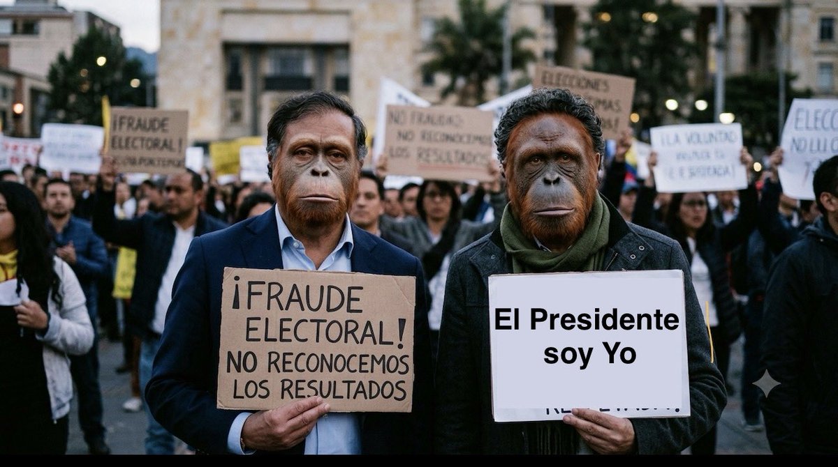 Setulus1's tweet photo. Los zurdos deben escoger otro líder de oposición.
Los golpistas Petro y Cepeda perdieron toda autoridad moral, ética y constitucional:
¡Son unos orangutanes! https://t.co/yJcE1fjl63
