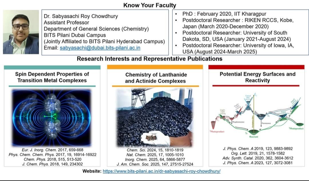 rcsabya's tweet photo. An immediate PhD position is available in my research group at @BITSPilaniDubai campus. Candidates with https://t.co/EBEMjO73mv in Chemistry (awarded within last 2 years with atleast 60% marks) are eligible to apply. Application deadline July 17. Details are in the attachments. https://t.co/BraAJdhtDN