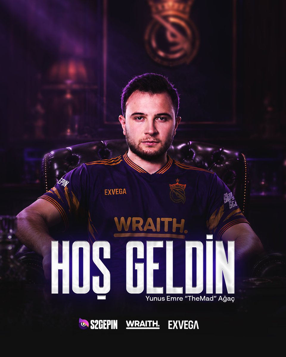 S2GEspor's tweet photo. PUBG: Battlegrounds oyuncumuz Yunus Emre ‘’TheMad’’ Ağaç’ı duyurmanın heyecanını yaşıyoruz!

S2G Ailesine hoş geldin! 💜 https://t.co/AZUMfjutIx