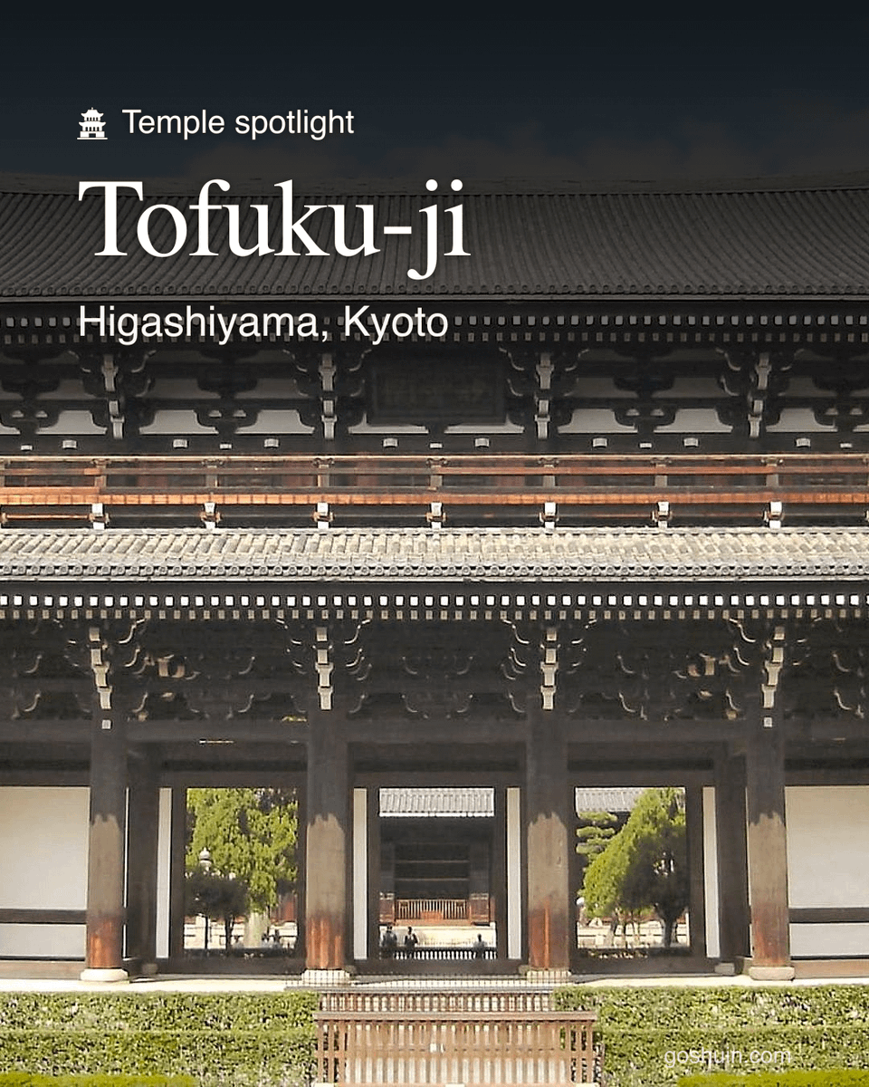 GoshuinAtlas's tweet photo. Tofuku-ji (東福寺), Higashiyama, Kyoto.

Did you know? See Japan’s oldest Zen gate, preserved as a rare entrance to the temple grounds.

📍 Higashiyama, Kyoto
https://t.co/ARfxf4RHaN

#goshuin #Japan https://t.co/oE1tf3mYlo