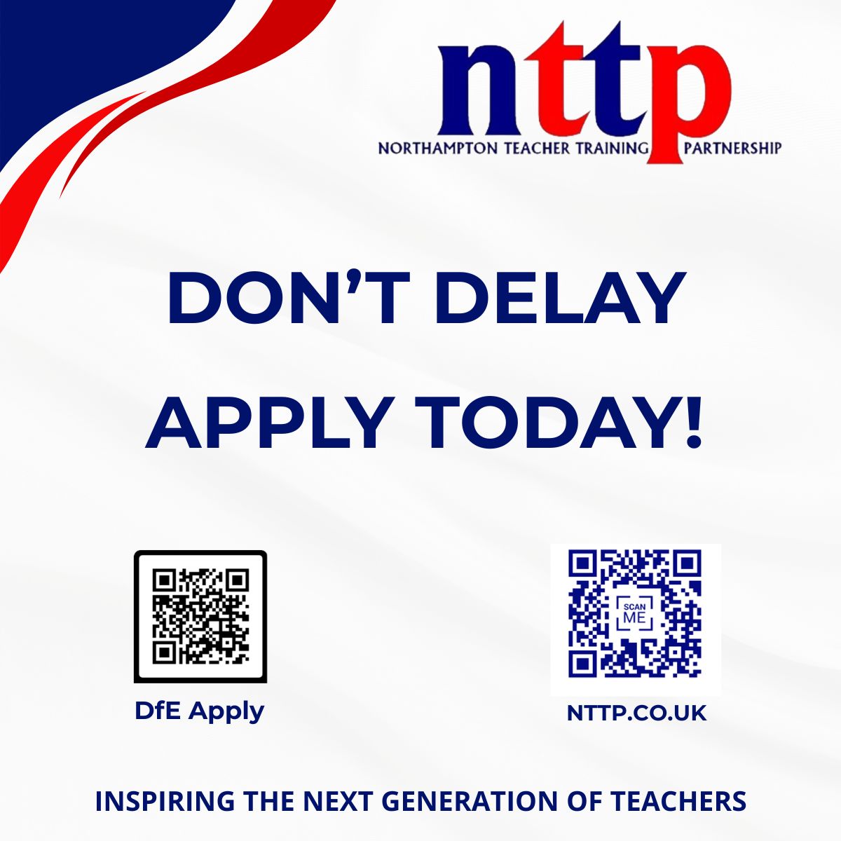 nttp_scitt's tweet photo. ⏳Only 3 Days Left to Apply
Train with an Ofsted Outstanding provider and start your journey into teaching.
✅Extensive classroom experience
✅Expert mentoring
✅Personalised support
📅Applications close 8am, 10 July
👉https://t.co/Yg1m3xzeDr
#TrainToTeach #NTTP #getintoteaching https://t.co/c1ovkFwNF5