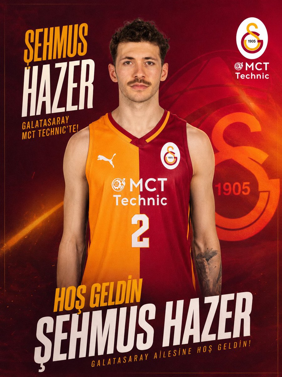 PotadaAslan1905's tweet photo. RESMİ • Şehmus Hazer Galatasaray MCT Technic'de. https://t.co/klm5BzNo0Q