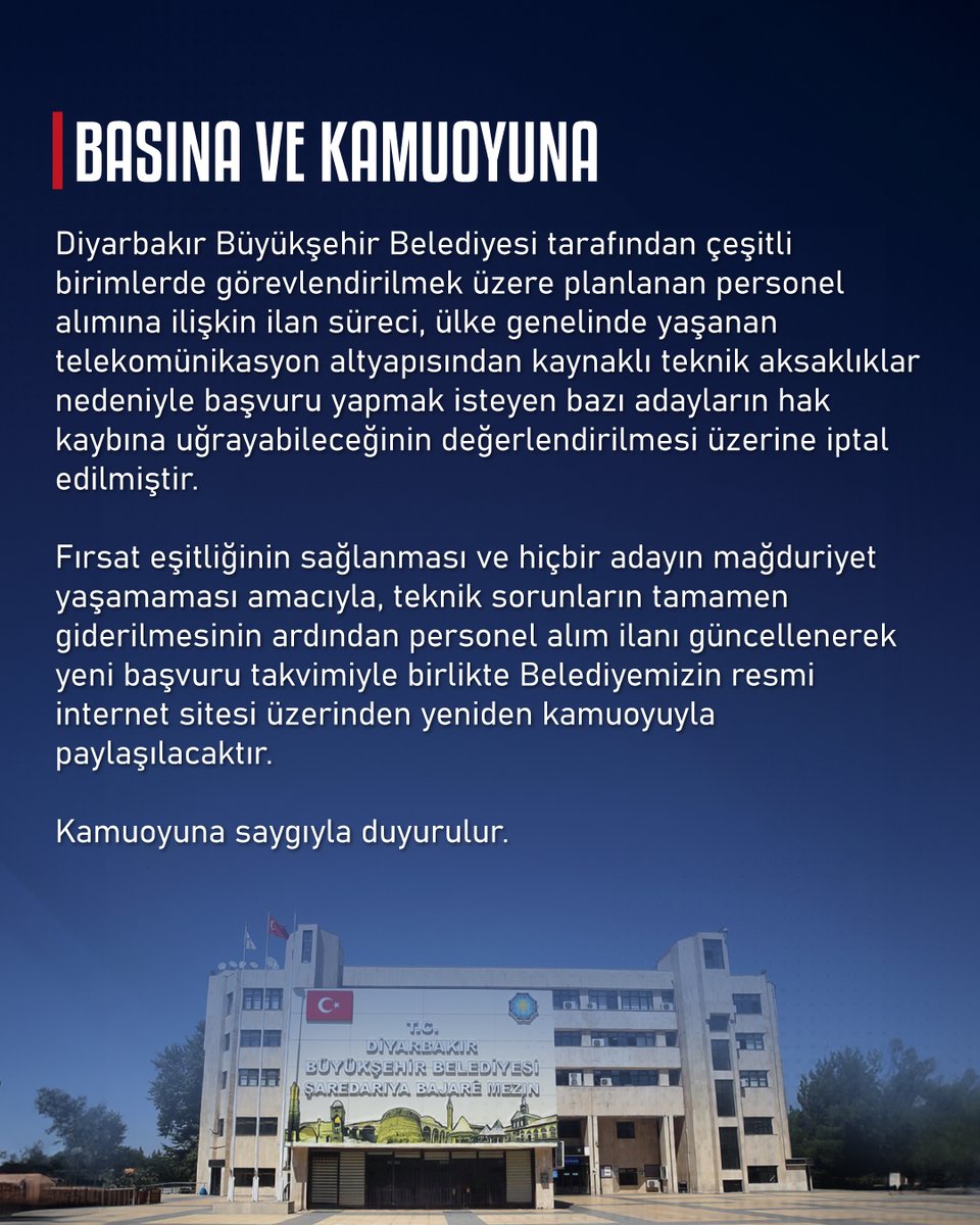 Diyarbakır Büyükşehir Belediyesi tweet media