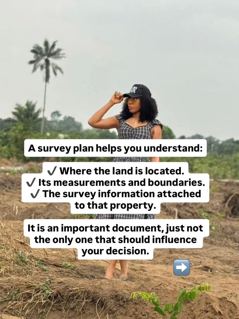 mabelmimi1's tweet photo. A survey plan is important, but it was never meant to answer every question about a property.
Before making payment, understand what it tells you, and what it doesn’t.
Swipe through.
#BuyingLandInNigeria #SurveyPlan #RealEstateNigeria #bellavillerealty https://t.co/2scCOdC45I