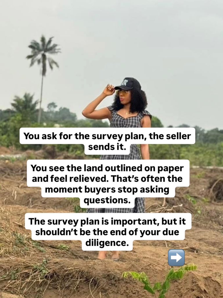 mabelmimi1's tweet photo. A survey plan is important, but it was never meant to answer every question about a property.
Before making payment, understand what it tells you, and what it doesn’t.
Swipe through.
#BuyingLandInNigeria #SurveyPlan #RealEstateNigeria #bellavillerealty https://t.co/2scCOdC45I