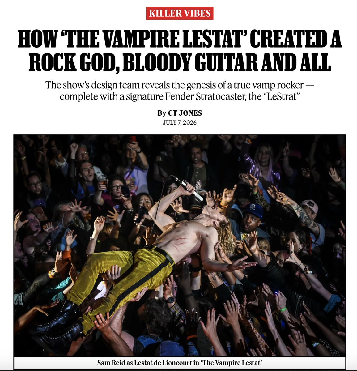 christjonesyy's tweet photo. Have been incredibly fascinated by the makeup, costumes, and behind-the-scenes work that's made up this season "The Vampire Lestat" — so I called the team up for @RollingStone 

!Read here! https://t.co/rvgGWthJBy https://t.co/IGbw0wx5HH