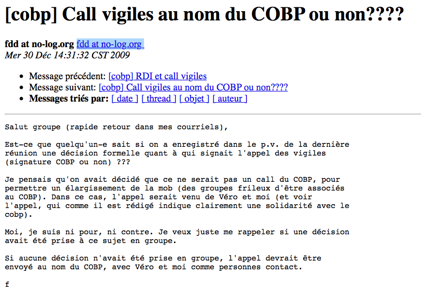 yclaude's tweet photo. Les aventures de #FDD dans la Secte des Blocs Noirs ...
« Dupuis-Déri c'est un professeur [sic] »...
...mais on le retrouve aussi comme membre du "comité secret" d'une organisation émeutière anti-policière de #Montréal, le #COBP !
Merci d'avance aux médias qui ont le courage d'ignorer ce fait documenté !
