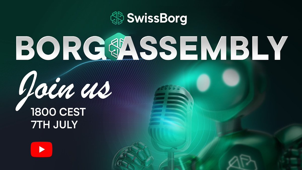 nicokonut's tweet photo. #SwissBorg BORG Assembly #14 (🇫🇷 recap) - 07.07.2026
#WeAreSwissBorg $BORG $BTC

⚠️ Infos résumées/traduites avec IA, non-exhaustives et sans conseil en investissement. Consultez les sources officielles SwissBorg et faites vos propres recherches.

🟢 Assembly avec Benjy uniquement, Cyrus étant en vacances.

🟢 Paid to Deposit
- Smart Cash : juste en holdant l'USDG, on reçoit des récompenses mensuellement en $BORG.
- Pas de lock, pas de cooldown, 100% liquide. Dépensez, échangez ou retirez quand vous voulez.
- Comment faire ? Swappez simplement vos USDC ou USDT vers USDG pour bénéficier des récompenses. Les frais de swap USDC/USDT vers USDG sont à 0% jusqu'au 31.07. De plus, chaque échange de +50€, vous gagnez un point en plus dans la BORG Cup les jours de match.
- Toutes les features de l'app peuvent également être utilisées avec USDG (trigger orders, auto-invest, trading spot classique, carte).
- D'où vient le rendement ? Il s'agit d'un programme de récompenses avec l'émetteur du stablecoin.
- 5M$ ont déjà été déposés en USDG.

🟢 BORG Vault
- Vault 1 : BORG
- Blocage de 180 jours
- Un taux fixe : 3 % APY (= 1.5% sur les 6 mois)
- Taille du Vault : 4'000'000 BORG max
- Remplissez l'une des deux conditions durant le mois de juillet : a) Être Elite ou b) Réaliser 3 parrainages réussis avant la fin juillet.
- Une communication supplémentaire arrivera bientôt.

🟢 Challenge communautaire - Welcome Home
- Partagez votre contenu original sur X. Un pool de récompenses de 5k BORG à gagner.
> Pourquoi utilisez-vous SwissBorg ?
> Pourquoi les gens devraient-ils rejoindre notre communauté ?
> En quoi SwissBorg est en Europe, et pour l'Europe ?
- Chaque semaine, SwissBorg récompensera leur favoris.
- Vous devez utiliser #WelcomeHomeToSwissBorg

🟢 Gouvernance : résultats du dernier vote
- Vote sur la restructuration des Guardians. Rappel de la question posée : « Faire passer les Guardians de 4 options à 3, en faisant du 3ème emplacement un fonds permanent dédié à la DAO ? »
- Résultats : OUI à 55%, NON à 30% et 15% d'abstention.
- 500'000 $BORG ont été burn (Q1 + Q2)
- 465'400 $BORG ont été distribués en récompenses aux Gardiens
- 97'300 $BORG sont attribués à la "Guardian's App" (ex-DAO)

🟢 Gouvernance : Guardian's App
- Cette Guardian's App sera un moyen de collaborer avec SwissBorg et voir où l'équipe aurait besoin d'assistance pour la croissance (quêtes, missions, retweets, organisation de meetups, etc.) tout en étant récompensé pour cela.
- Vous créerez votre identité (avatar avec les CBorgs), vous pourrez récupérer des cosmétiques pour personnaliser votre avatar en faisant des quêtes, en récupérant des "mystery chests" (contenant du BORG, des cosmétiques, de l'XP, etc.) qui pourraient être cachés dans les PowWow ou à d'autres endroits. Un jeu de prédiction Bitcoin devrait faire son retour. Le focus est gamifié et assumé. Des détails devraient arriver la semaine prochaine. Gardez un oeil sur vos emails, une petite surprise pourrait y être cachée.

🟢 Gouvernance : nouveau vote
- Un nouveau vote arrive : "Faut-il créer une fonctionnalité de seuil de Prix sur l'Auto-Invest ?".
- Exemple de scénario : "Je veux acheter 50 $ de Bitcoin le 1er de chaque mois s'il est en dessous de 60k." ou "Je veux vendre 50$ de Bitcoin le 1er de chaque mois s'il est en dessus de 90k".
- Options de vote disponibles : Oui, Non, Abstention
- Calendrier estimé (si approuvé) : Août / Septembre
- Le vote est déjà ouvert, et vous avez jusqu'au 24.07 pour voter !

🟢 Rangs & Cashbacks
- Semaine : +62 utilisateurs; -894k BORG bloqués.
- Total : 37k utilisateurs; 408.3 M BORG bloqués.
- Cashback semaine :
- 74.1k$ cashback collectés (incluant les frais en BORG et non convertis)
- 72.6k$ en buyback de BORG
- 457.7k BORG distribués à 11.9k utilisateurs
- 416 nouveaux BORG holders (1 BORG ou plus)

🟢 BORG
- 36'987 avec un rang (Bronze à Elite)
- Changement prix : +6.58% (7j)
- 408M BORG bloqués (40.8% cc)
- 0.8 M$ Guardians Pot (11M BORG) - certainement à mettre à jour
- 224'224 Holders dans l'app

🟢 SB App
- 17M$ de volume (7j)
- 41'523 transactions (7j)
- 72'000 utilisateurs actifs (7j)
- 1.040 Md$ d'actifs
- 725 KYC (7j)
- +5.7M$ de netflow (7j)
- Community Index : 3.9

🟢 Questions
- (ShukiXh) Des nouvelles sur HUB ? Ils ont reporté le TGE en raison d'un marché en baisse et pour se concentrer sur le développement. L'équipe vient de lancer un nouveau site web.
- (Loicroulin) Apple Pay avec la carte SwissBorg ? Rollout progressif; certainement avant la fin de l'été.
- (Manucrn) Les récompenses de la Guardian's App sont en plus de celles qu'on reçoit habituellement en votant ? C'est en plus, non-obligatoire et ça ne concurrence pas les récompenses des Gardiens habituelles.
- (Pixamu) Penses-tu que nous aurons de nouveaux Borgers durant l'été ? D'expérience, l'été est un mois très lent/mou pour les actifs à risque. Juillet ne sera pas probablement le retour du bullrun. Peut être en septembre et plus.
- (Mathieu.Berard) Nous aurions du avoir un Pow Wow avec Anthony il y a quelques semaines pour des évolutions à venir, c'est reporté à bientôt ? Oui, soit il viendra dans un Pow Wow, soit c'est quelque chose dont on va parler qui est directement inspiré de lui.
- (InvestissementLibre) Bilan sur le nouveau système de buyback ? Enseignements depuis la keynote ? Chaque semaine il y a une pression acheteuse sur le BORG; elle soutient le prix du BORG chaque semaine. On ne peut pas définir quel impact exact, mais la pression acheteuse soutient le prix, et on serait certainement plus bas sans ce système. De nouveaux holders de BORG sont également rajoutés chaque semaine, et il y a moins de personnes qui débloquent du BORG que ceux qui en reçoivent lockés.
- (XavierRoger) Avec le départ de Binance en France, SwissBorg devrait faire des partenariats pour se faire connaître. Nous avons des partenariats et campagnes en cours qui ont débuté (X, medias, publicités - et d'autres qui vont arriver très bientôt).
- (James) Pourquoi avoir changé de compte bancaire (Malte > France) ? C'est lié à la régulation (MiCA).
- (Nedyalkopetkov) Des nouvelles du TGE VALA ? Pas de nouvelles.
- (Manucrn) De nouvelles whales détentrices de BORG ? Oui, il y a des personnes qui tradent avec le MEX en faisant beaucoup de trades qui fonctionnent. Ils obtiennent le Premium gratuitement (en ayant le cashback BORG locké), et ils le gardent.
- (EricChamosset) Pourquoi ne pas baisser les comptes corporate à 50k au lieu de 100k ? Ces limites sont en place car il y a beaucoup d'administratif réalisé pour les comptes corporate, et SwissBorg veut s'assurer de pouvoir collaborer avec sur le long terme.

🟢 Divers
- Lien de la vidéo : https://t.co/qZ3puqcKTT