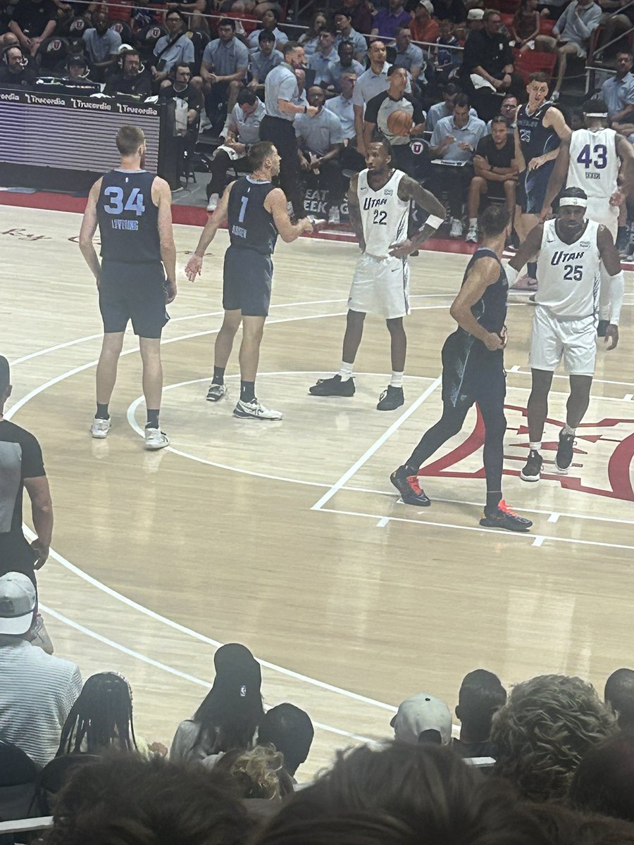 dlish04's tweet photo. Ok I’ll admit. Found another cheap ticket on seat geek and watched Darryn Peterson again last tonight. I think he’ll be good. 

Danny Ainge just knows how to build good basketball teams, 

(I’m a single guy on summer break as a teacher, so what else am I gonna do? I go back to work in a few weeks though). 

Also, it’s weird that people around the nation care about what happened in a tiny gym on this random hill in Salt Lake. Also weird to think that Magic vs Bird in college happened here.