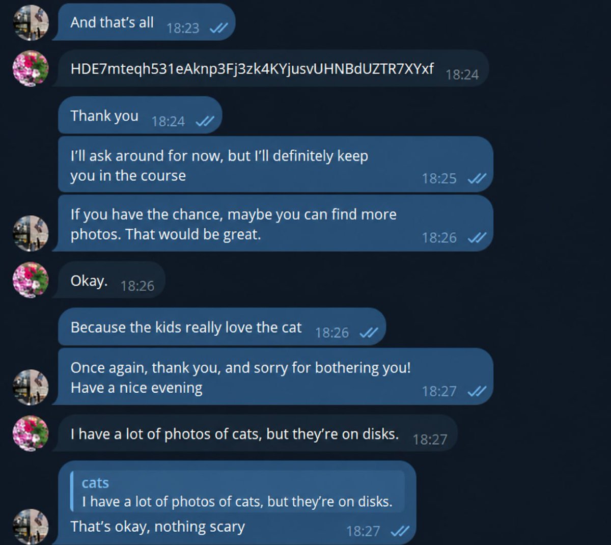 TheStareCat's tweet photo. We have been speaking @Tatany4__ for few days, here is a screenshot proving that its her wallet and we will get her to join the community soon.

I have included a translation below as she only speaks Russian. https://t.co/3mpCq7acDx