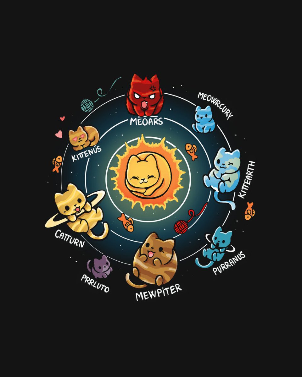 teefury's tweet photo. THE DAILY | “Solar System Kittens” by #Vallina84 starts at just $13 today only at #TeeFury! ⚡ 
https://t.co/CA4RaxS9G9

#horrortshirts #teeshirts #artofinstagram #horrorart #spookyart #instaartist #teefury #animal #cute #kitty #pet #cats #originalart #space #galaxy https://t.co/0zUAOxGBfj