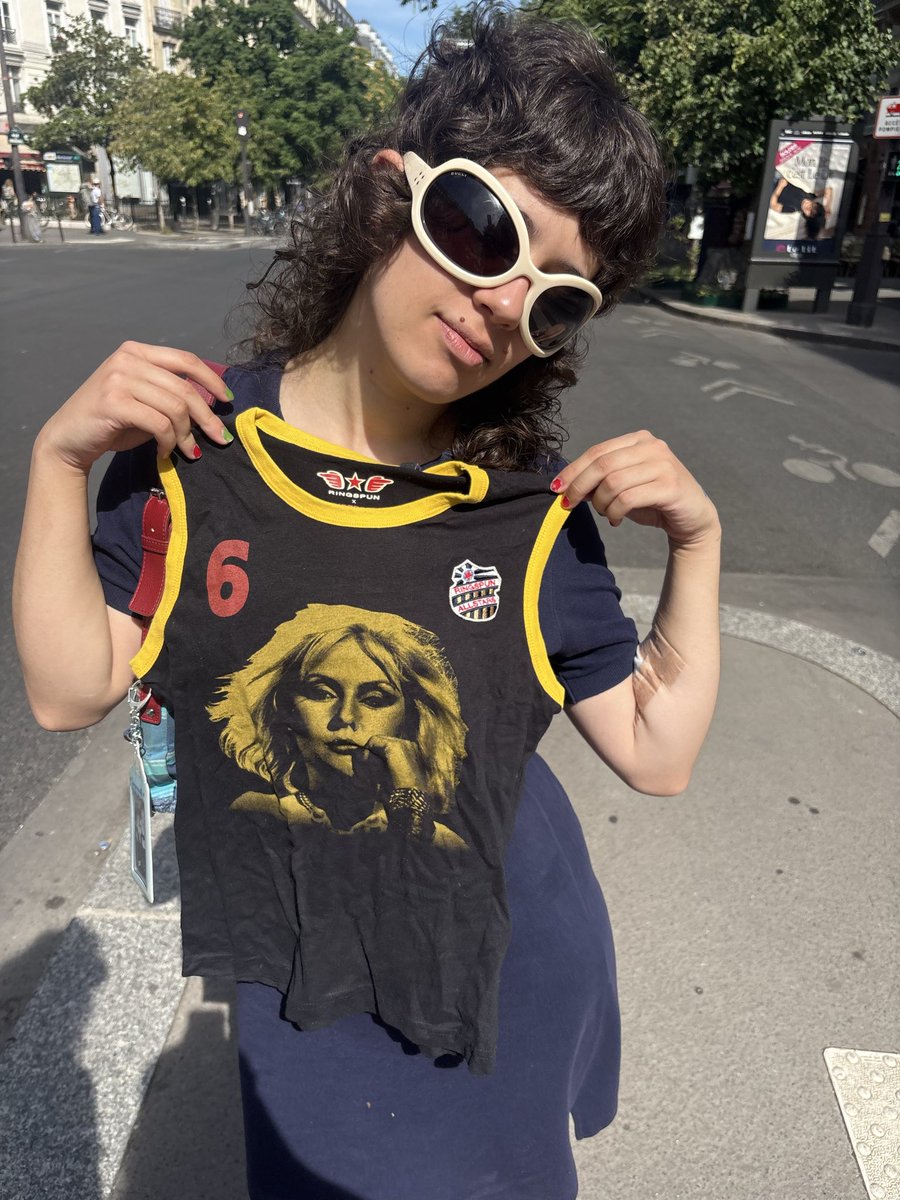 hairball1952's tweet photo. i got this brand new debbie harry tank top for 5 euros bc the person on vinted labelled it as taylor swift top https://t.co/J1FsjVV1l5