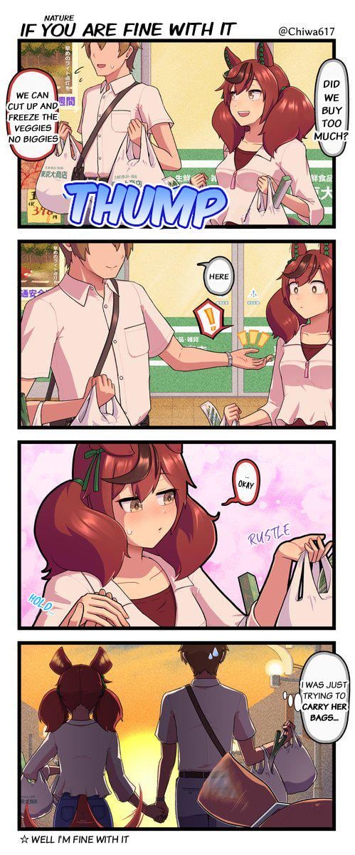 umatorena07's tweet photo. Strolling around shopping district with Natie as we both closed our shop for the day. Getting all the things she wants, especially dried squid, and carrying the bags to home together.
After getting home we drink juice and looking at all the floppy origami tropies I made for her. https://t.co/KGydPo4oK5