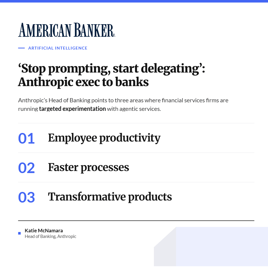 AmerBanker's tweet photo. According to @AnthropicAI's McNamara, #AIagents are currently able to run hours-long tasks autonomously without any human intervention. The crucial question for #banks is how to prepare for the rise of an autonomous agentic workforce. https://t.co/aO6tRmPMSp https://t.co/sxTmsYGZ8D