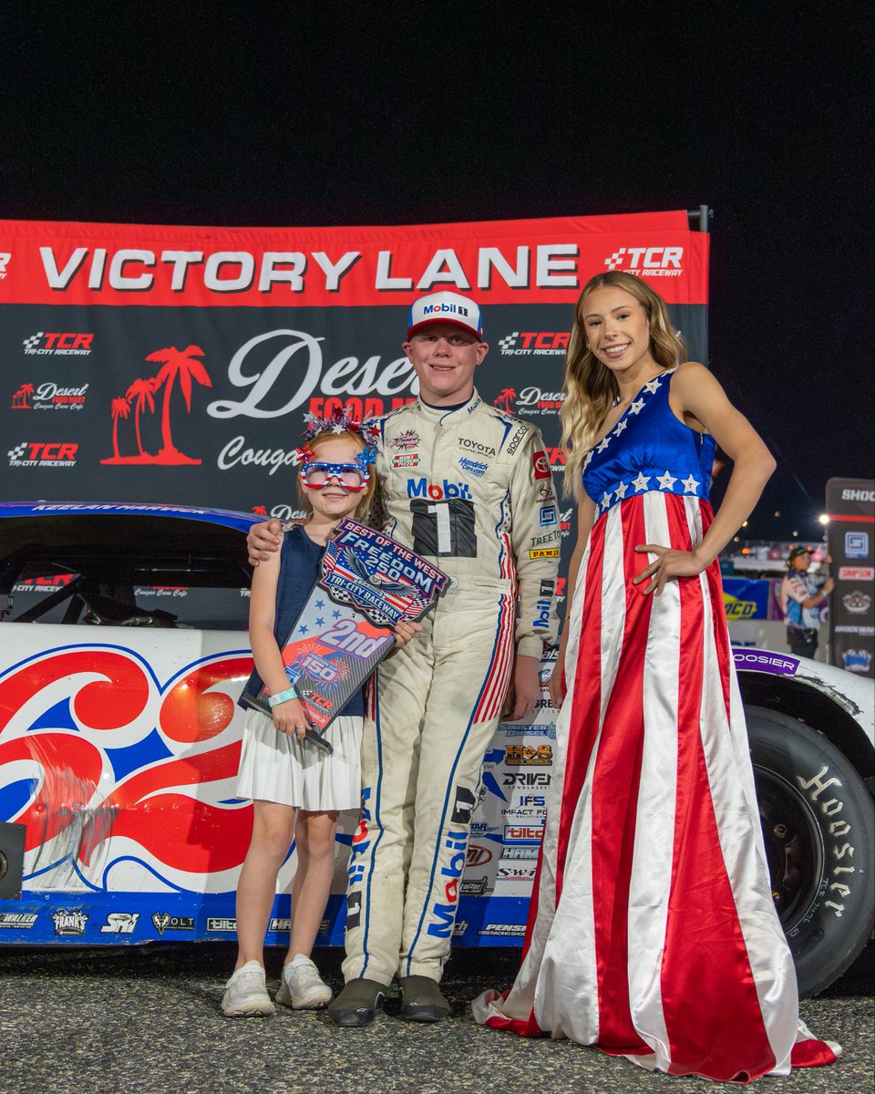 KHI_Racing's tweet photo. Making just his fifth Super Late Model start of 2026 in @CARSTourWest competition, @KeelanHarvick scored a runner-up finish @Racewashington with @Rackley_WAR. It marked his fifth consecutive top-five finish in SLMs this season. https://t.co/Bp5KLAM7iW