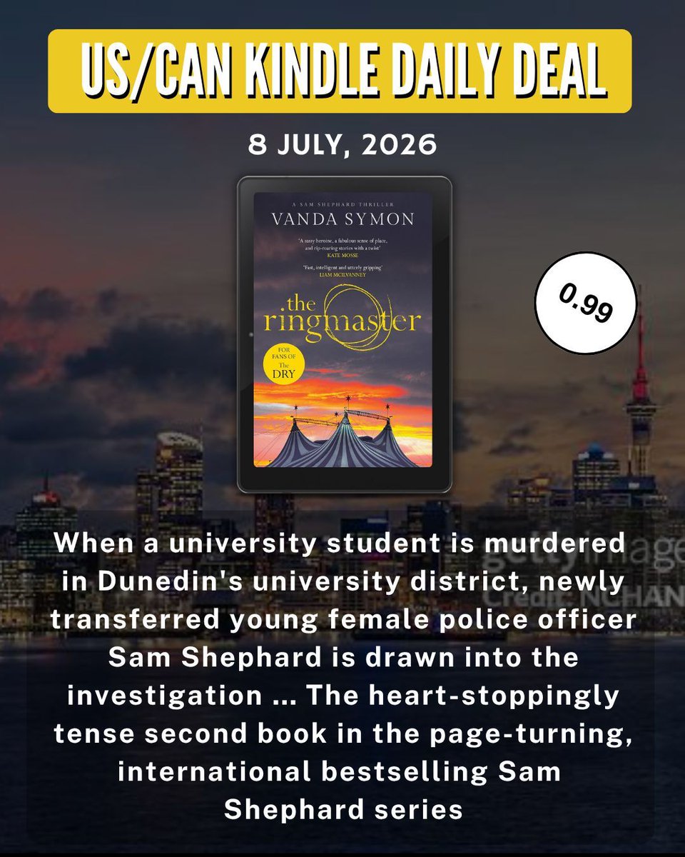 OrendaBooks's tweet photo. ๐จ๐ฆ๐บ๐ธDAILY DEAL ALERT!!!๐บ๐ธ๐จ๐ฆ
TODAY ONLY IN THE USA & CANADA get #TheRingmaster, BOOK 2 in the BESTSELLING #SamShephard series by the AMAZING @vandasymon for just ยฃ0.99 TODAY ONLY ON @amazonkindle!๐ฑ
๐https://t.co/nWYEklwVFD
@RandomTTours @ngaiomarshawards @craigsisterson https://t.co/hwb7h8wUFu