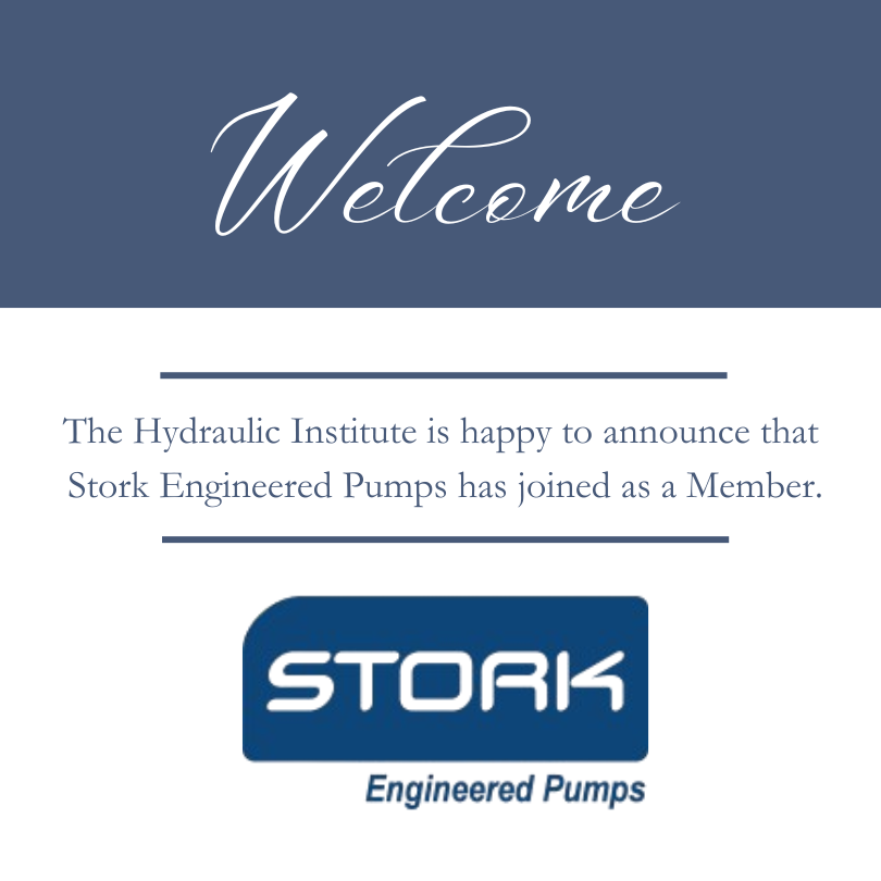 HIpumps's tweet photo. We'd like to welcome our newest member, Stork Engineered Pumps, to the Hydraulic Institute. https://t.co/hVDLKN7jTX