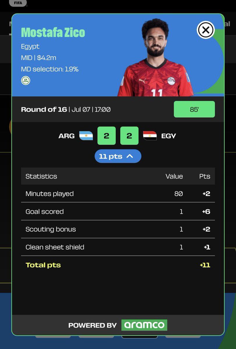 aidanjxnes's tweet photo. @FPLMate Double Argentina defence with CS shield but at least it was this guy that scored https://t.co/8XUKqE7PG9