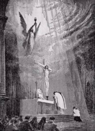 KnowsPascal's tweet photo. O wonderful dignity of the priests, in their hands, as in the womb of the Blessed Virgin, the Son of God becomes—incarnate.

-St. Augustine https://t.co/adnPfkYWHL