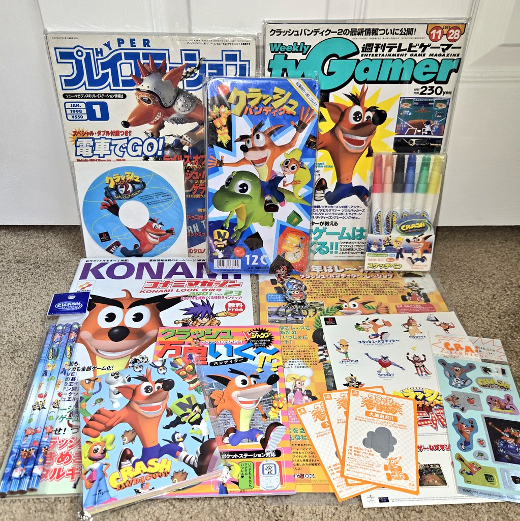 🧵] Recent Japanese Crash Bandicoot Pickups (7-7-26) *Most* of my