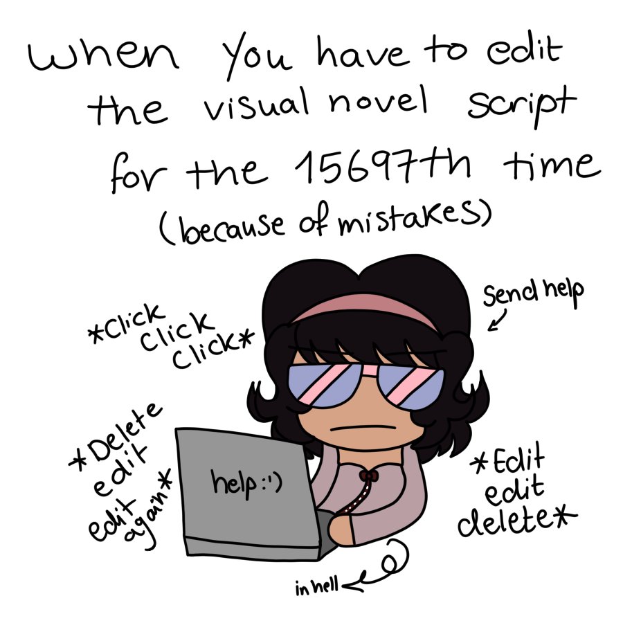 __rinxp__'s tweet photo. Welcome to episode one of (Indie) Game Dev Shenanigans! Where this gal struggles with every aspect in game dev on her own 😃
(and last Pic is a physical representation of what I've been into for the last month or so)
#gamedev #digitalart #comic https://t.co/rRUWgl1pj7