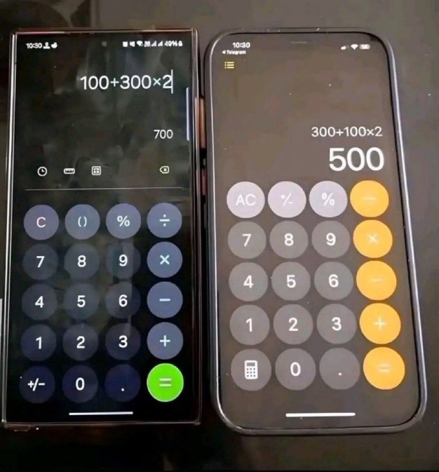 AmmarIrl's tweet photo. Why are the results different on iPhone and Android? https://t.co/gikZkSYbHI