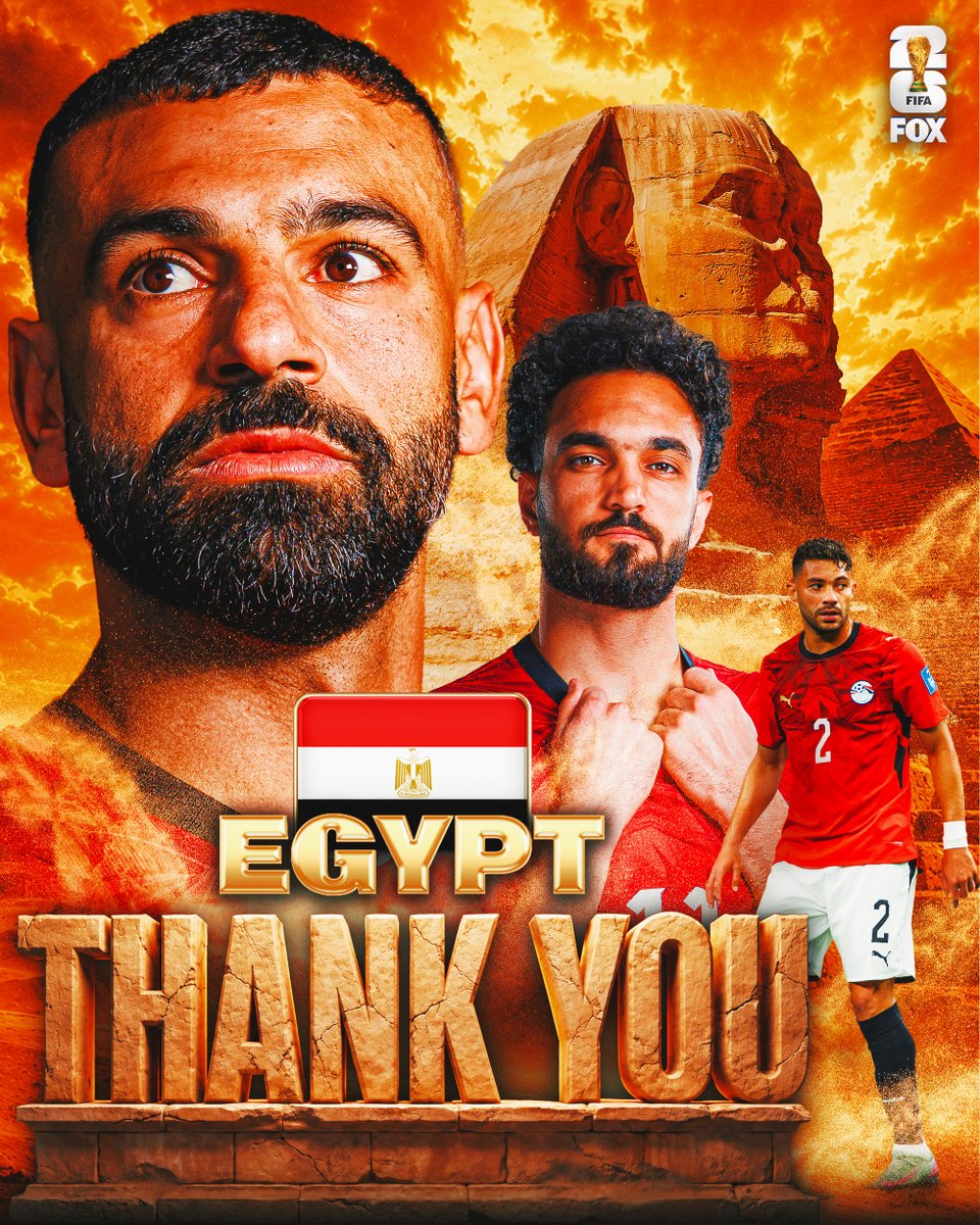 FOXSports's tweet photo. Thank you for an incredible run, Egypt. 🇪🇬 https://t.co/vgzB3KskNK