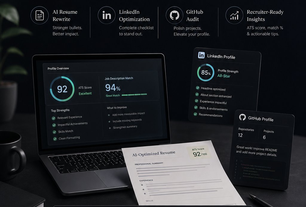 YashVarpe05's tweet photo. Your skills aren't the problem.

Your Resume, LinkedIn &amp; GitHub might be.

That's why we built TalentLaunch.

🚀 Early Access is now open.
🎁 Get a FREE AI Resume &amp; LinkedIn Review Report.
https://t.co/MjO8iRcbG2 https://t.co/L5LafYDUON