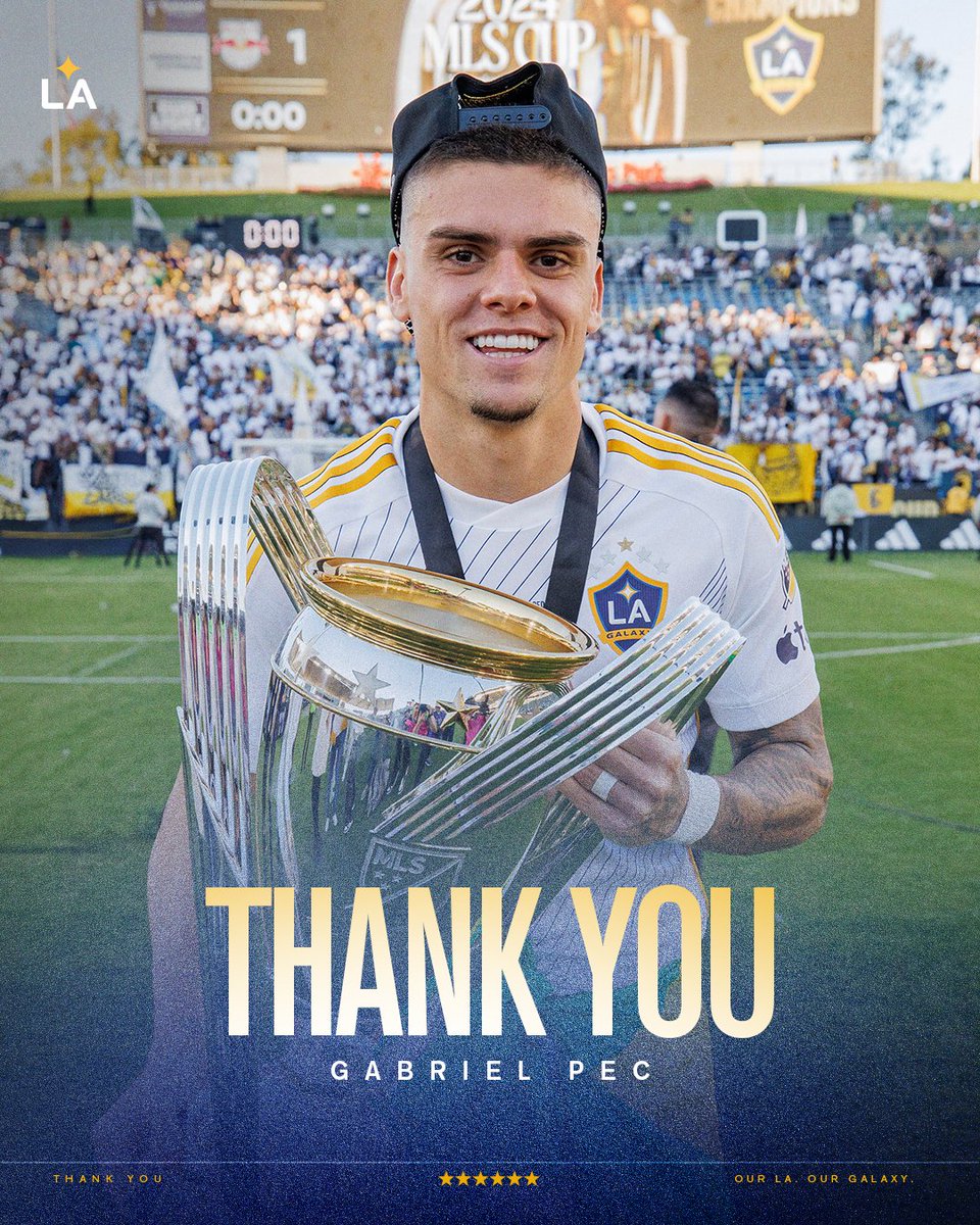 LAGalaxy's tweet photo. Once a G, always a G 💫

We have agreed to transfer forward Gabriel Pec to @Cruzeiro for a club-record transfer fee.

📰: https://t.co/gfcG84EvtN https://t.co/IDQA6kA75D