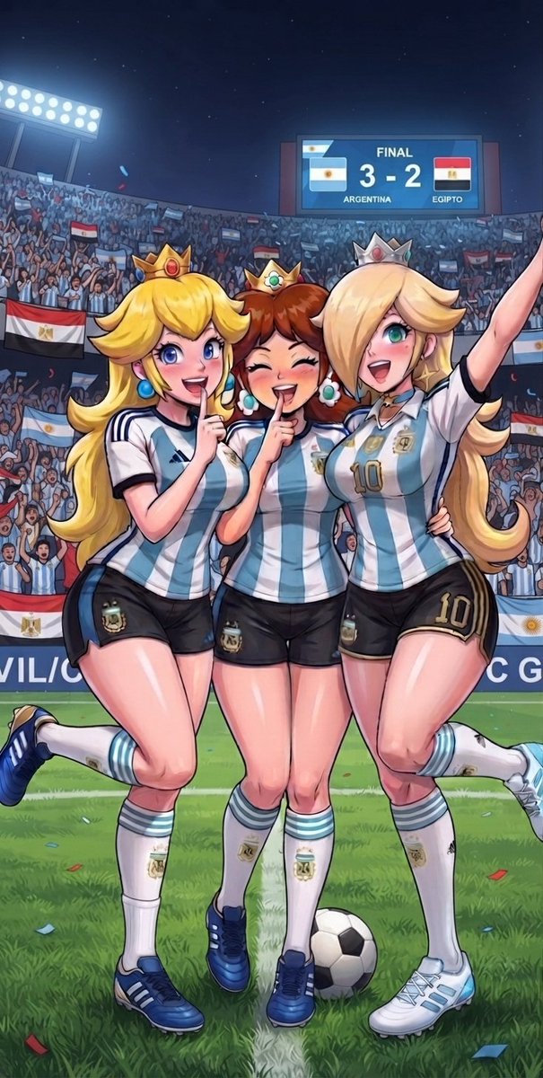 Evert_S_V's tweet photo. Victoria para #Argentina con 3 goles a 2 ante #Egipto y pasan a los cuartos de final #NINTENDO #PrincessPeach #PrincessDaysi #PrincessRosalina #mundialdefútbol2026 #FIFA https://t.co/nOh4q1Am2r