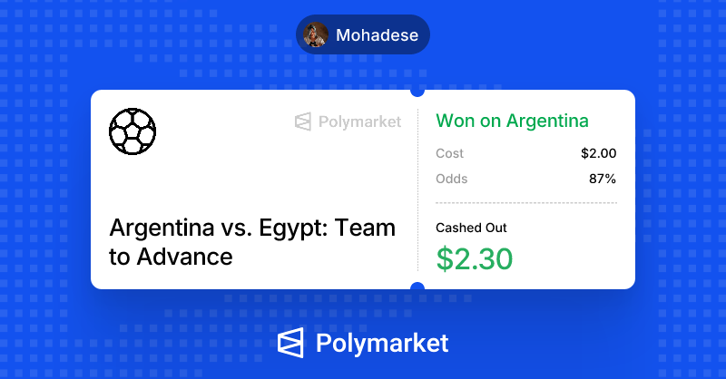 mohadese1998's tweet photo. I just won on @Polymarket. https://t.co/cCVFIAAEBk