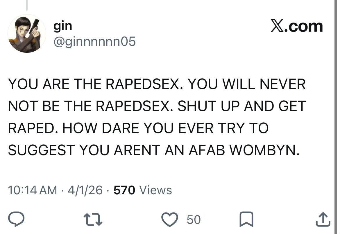 DebunkGunk's tweet photo. Having every part of your character reduced down to “assigned female” and talked about their bodies like sex objects is like, the absolute core of misogyny rhetoric, how the fuck is any of this acceptable… https://t.co/kytrzlfCNr