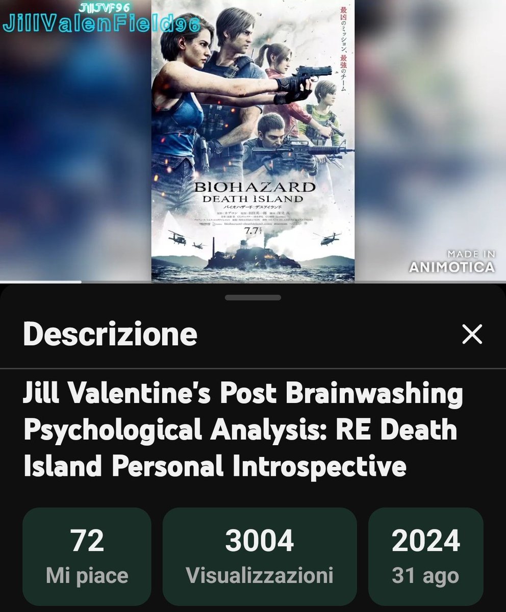 JillJVF96's tweet photo. Happy #REDeathIsland's 3rd anniversary!
Wow,right today my #JillValentine's psychologycal analysis #RE5 & #REDI prospective video reached 3k views!
Thank you,RE family🩵
If you haven't watched yet,here^_^
https://t.co/sxfPsLOuFK
#ResidentEvil #REBHFun #REBH30th #バイオハザード https://t.co/fJpdjoWmlI