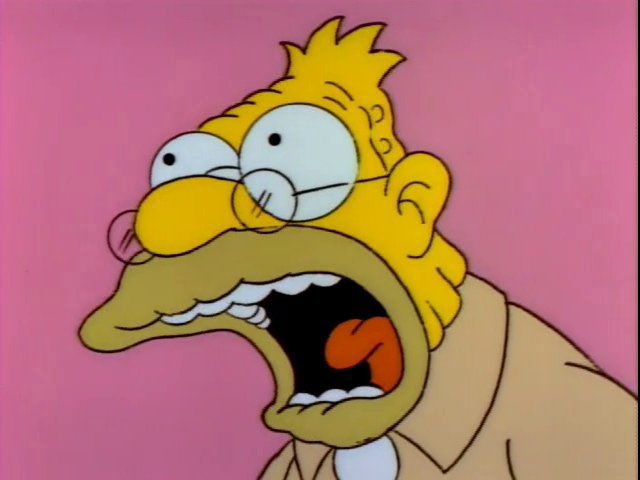 QuotesSimpsons1's tweet photo. That doll is evil, I tells ya. Evil!

E-E-Evil!

Grampa, you said that about all the presents.

I just want attention.

#Simpsons https://t.co/NVdO8iRR3R
