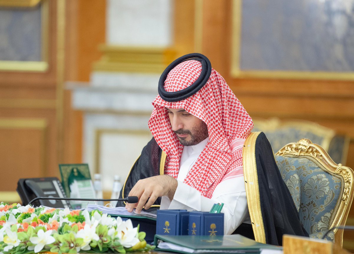 AJELNEWS24's tweet photo. رأس صاحب السمو الملكي الأمير محمد بن سلمان بن عبدالعزيز آل سعود ولي العهد رئيس مجلس الوزراء -حفظه الله-، الجلسة التي عقدها مجلس الوزراء اليوم في جدة.

- https://t.co/y5SqWhIize