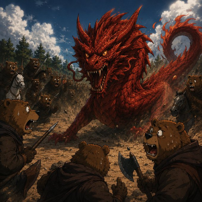 brainrotaii's tweet photo. Bears about to learn why it's called the Red Dragon. 🩸🐉

$ZION https://t.co/WNaABT45a4